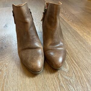 Frye Brown Leather Ankle Boots size 8.5